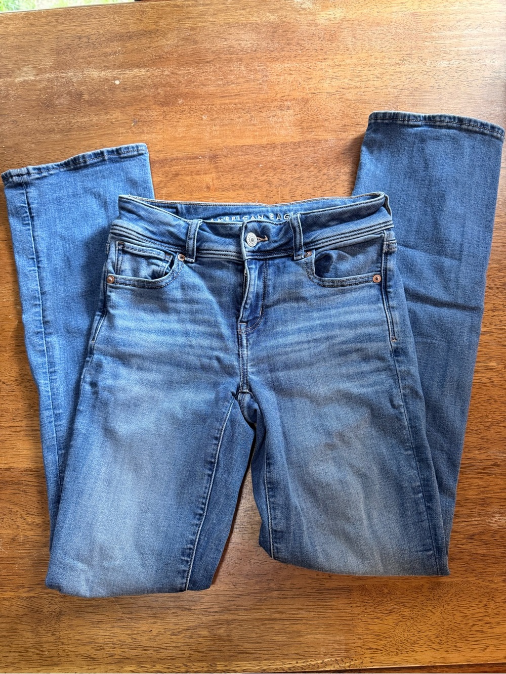 American Eagle Outfitters Women's Medium Blue Kick Boot Jeans